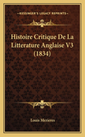 Histoire Critique De La Litterature Anglaise V3 (1834)