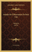 Annales De L'Observatoire De Paris V10