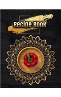 Recipe Book. Luxury Gold Mandala Design Cover. Create Your Own Collected Recipes. Blank Recipe Book to Write in, Document all Your Special Recipes and Notes for Your Favorite.