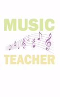 Funny School Music Teacher Notebook: Blank Paper Journal 6x9 - 120 Pages