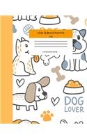 Wide Ruled Notebook Dog Composition Book