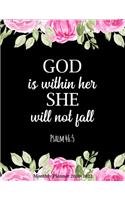 Monthly Planner 2020-2022 God Is Within Her She Will Not Fall