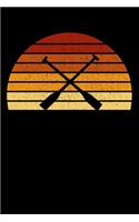 Rower Notebook: Vintage Sunset Rowing 6 x 9 Lined Ruled Journal Gift For Rowers And Rowing Lovers (108 Pages)