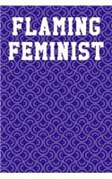 Flaming Feminist: Blank Recipe Notebook 6"x9" 120 Pages