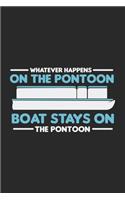 Whatever Happens On The Pontoon Boat Stays On The Pontoon: 120 Pages I 6x9 I Karo