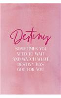 Destiny Sometimes You Need To Wait And Watch What Destiny Has Got For You