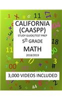 5th Grade CALIFORNIA CAASPP 2019 MATH, Test Prep