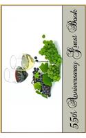 55th Anniversary Guest Book: Keepsake Visitor Note Book for Party Guest Sign-Ins