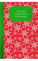 30 Things to Write about in December