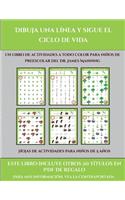 Hojas de actividades para niños de 5 años (Dibuja una línea y sigue el ciclo de vida)