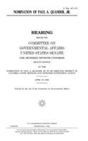 Nomination of Paul A. Quander, Jr.