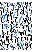 Bullet Journal Notebook Sparkly Letters Pattern 12