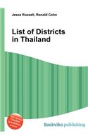 List of Districts in Thailand