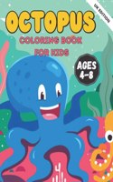 Octopus coloring book for kids ages 4-8: cute octopus designs coloring book, sea animal octopus coloring pages, octopus ocean fish coloring book for kids ages 4-8 uk edition