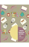 Primary composition notebook: Library Back to school pattern Story Paper to write in for students 120 pages (8.5 x 11 Inch).