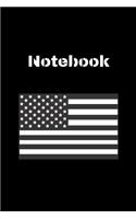 Notebook: Notebook/120 pages/6 x 9/Lined/American Flag