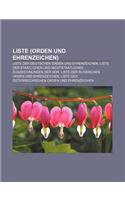 Liste (Orden Und Ehrenzeichen): Liste Der Deutschen Orden Und Ehrenzeichen, Liste Der Staatlichen Und Nichtstaatlichen Auszeichnungen Der Ddr(German)