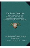 De Fide Patrum