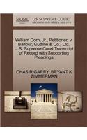 William Dorn, Jr., Petitioner, V. Balfour, Guthrie & Co., Ltd. U.S. Supreme Court Transcript of Record with Supporting Pleadings