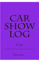 Car Show Log: Single Car Bright Purple Cover