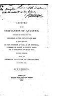 Lecture on the Usefulness of Lyceums