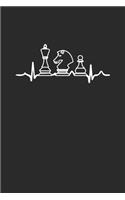 Chess Heartbeat: Graph Paper Notebook (6" x 9" - 120 pages) Chess Game Notebook for Daily Journal, Diary, and Gift