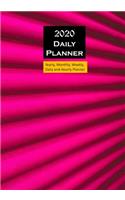 2020 Daily planner pink