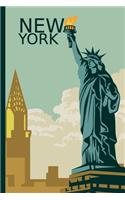 New York: Vintage Style Notebook for Journaling, Home, School, Work, Travel Diary