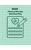 2020 Planner Weekly And Monthly