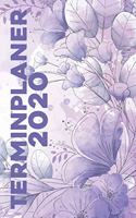 Terminplaner 2020: Jahresplaner von September 2019 bis Dezember 2020 mit Wasserfarben Blumen Muster Planer mit 174 Seiten in weiß im Format A5 mit glänzendem Soft Cove