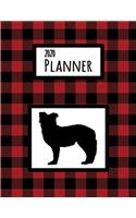 2020 Planner: Australian Shepherd Red and Black Buffalo Plaid Dated Daily, Weekly, Monthly Planner With Calendar, Goals, To-Do, Gratitude, Habit and Mood Trackers
