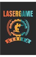 Lasergame Legend: Notebook/Diary/Organizer/120 checked pages/ 6x9 inch