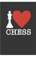 I Heart Chess Notebook: Lined Journal, 120 Pages, 6 x 9, Affordable Gift Journal Matte Finish