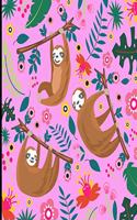 Addison: Pink Sloth Sketch Book, 366 Pages Sketch Pad, Sloth Sketchbook, Cute Sloth Cover Drawing Book