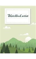 Sketchbook artist: A Journal With Blank Paper For Drawing, Sketching, Doodling, Journal Writing And Notes 120 Pages Large Size 8.5" x 11"