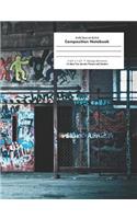 Graffiti Theme 4x4 Dot Grid Composition Notebook