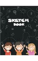 Sketch Book: Practice Blank Unlined Paper for Sketching, Drawing, Doodling, Writing Personalized Artist Sketchbook 110 Pages, Large Blank Pages 8.5"x11"(1 Kids Sketch Journal)