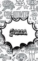 Gianna: Personalized Doodle Handwriting Practice Paper for Kids Notebook with Dotted Lined Sheets for K-3 Students Featuring 120 Lined Pages 6x9