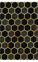 Bullet Journal Notebook Polka Dots and Hexagons Pattern 6