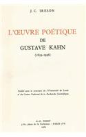 L' Oeuvre Poetique de Gustave Kahn (1859-1936)