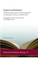 Fragment Und Makulatur