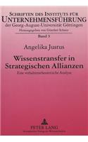 Wissenstransfer in Strategischen Allianzen