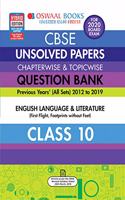 Oswaal CBSE Unsolved Papers Chapterwise & Topicwise Class 10 English Language and Literature Book (For March 2020 Exam)