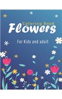 flower coloring book for kids and adult