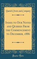 Index to Our Notes and Queries From the Commencement to December, 1886 (Classic Reprint)