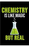 Chemistry Is Like Magic But Real: 6 x 9 Squared Grid Notebook for Nerds, Chemists & Science Lover