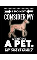 I Do Not Consider My Greyhound A Pet.