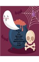 Funny & Fun Spooky Scary Halloween Sketchbook For Kids: The Perfect Happy Trick or Treat Gift Idea For Children, Gifts, Novelty, Stocking Stuffer Ideas, 8.5x11 White Sketch Paper, Glossy Cover