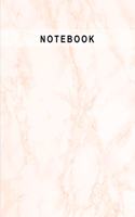 Notebook: Marble Stone Peach Cover Lined Paper Writing Notebook for School, Home & Office