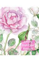 Knitting Graph Paper Notebook: Large Blank Knitters Journal with 4:5 Ratio Grid Paper 120 Pages 8 X 10 Soft Floral Cover
